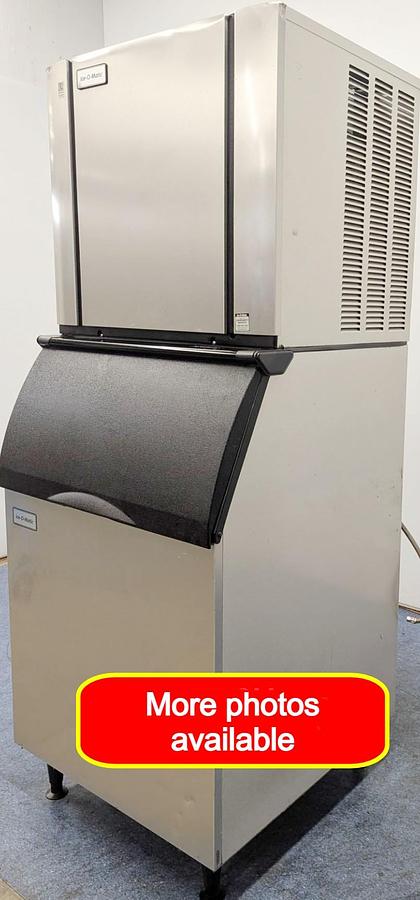 Used Ice-O-Matic CIM1136 HA5 Half Cube Ice Maker, Air Cooled W/510lbs Ice Bin