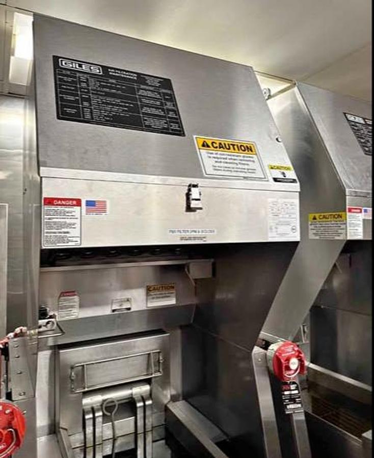Used Giles Ventless Hood - c/w with deep fryer
