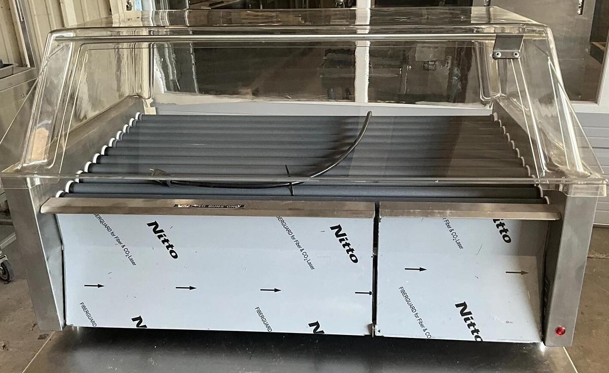 Used APW Wyott 8A-50SCBDE Hot dog Grill roller Built-in bun Storage Sneeze Guard - BRAND NEW CLEARANCE ITEM