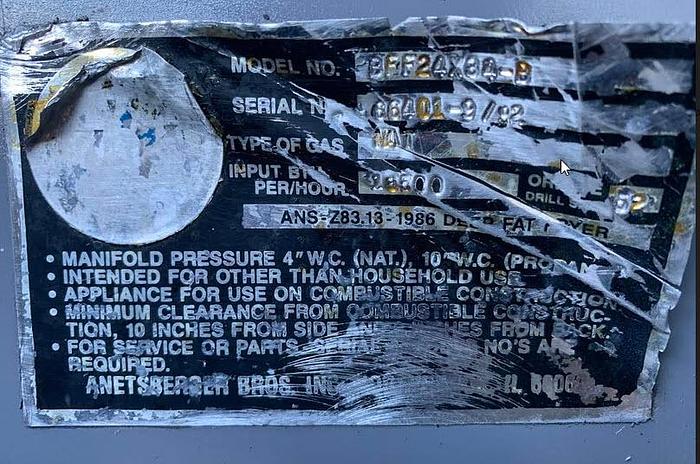 Used Anets Gas Donut Fryer - refurbished