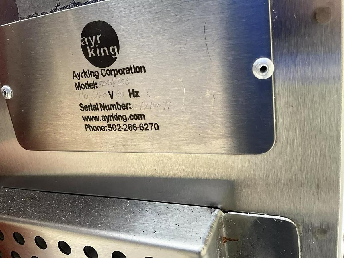 Used Ayrking breading station BBSU ice down with tumbler 5004706 Drum Roll Breader