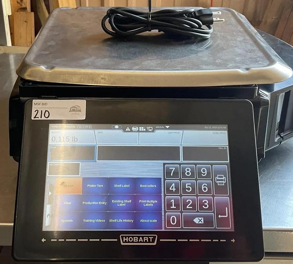 Used Hobart - Commercial Price Computing 30lb Deli Scale with Dual Label Printer and Touch Screen Commands with Customer Display - 3 AVAILABLE