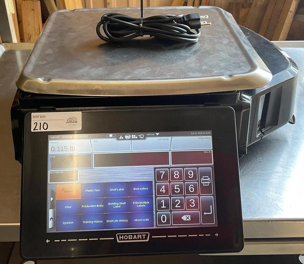 Used Hobart - Commercial Price Computing 30lb Deli Scale with Dual Label Printer and Touch Screen Commands with Customer Display - 3 AVAILABLE