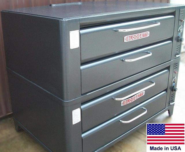 Refurbished BLODGETT 961 NATURAL DECK GAS DOUBLE PIZZA OVENS WITH NEW STONES