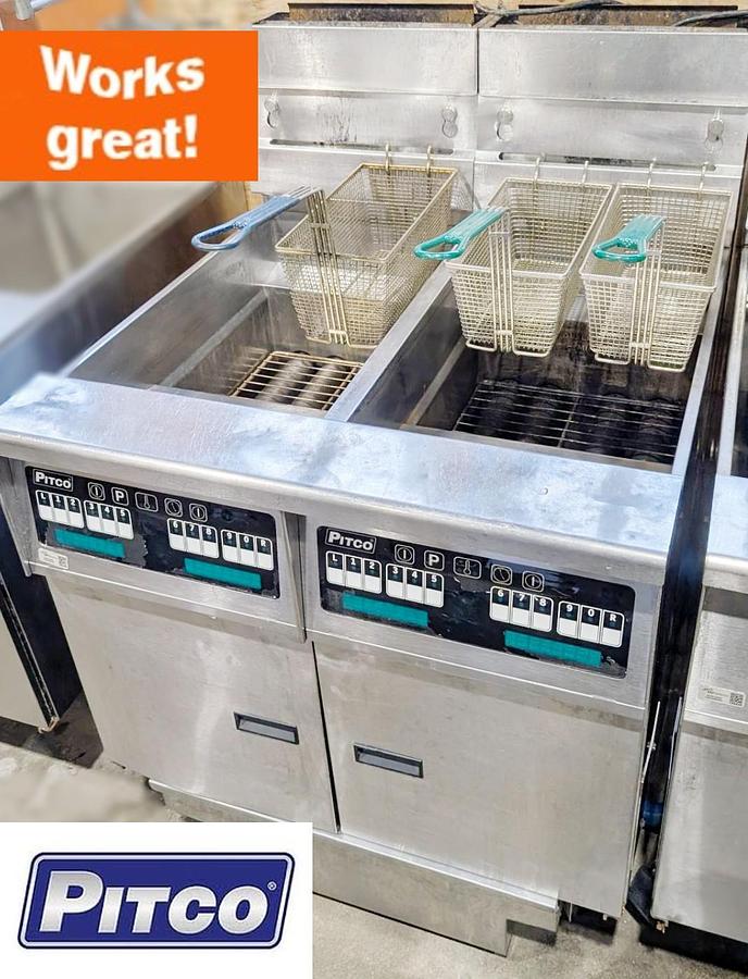 Used Pitco Dual SG14 Fryers Gas