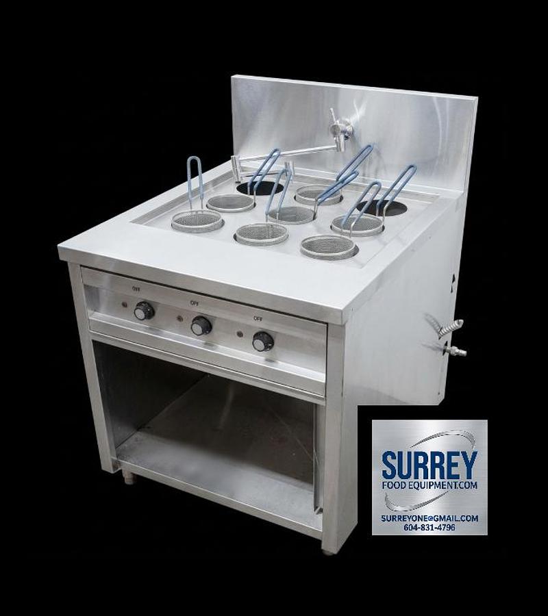 Used COMMERCIAL PASTA COOKER W/ WATER FAUCET 34"