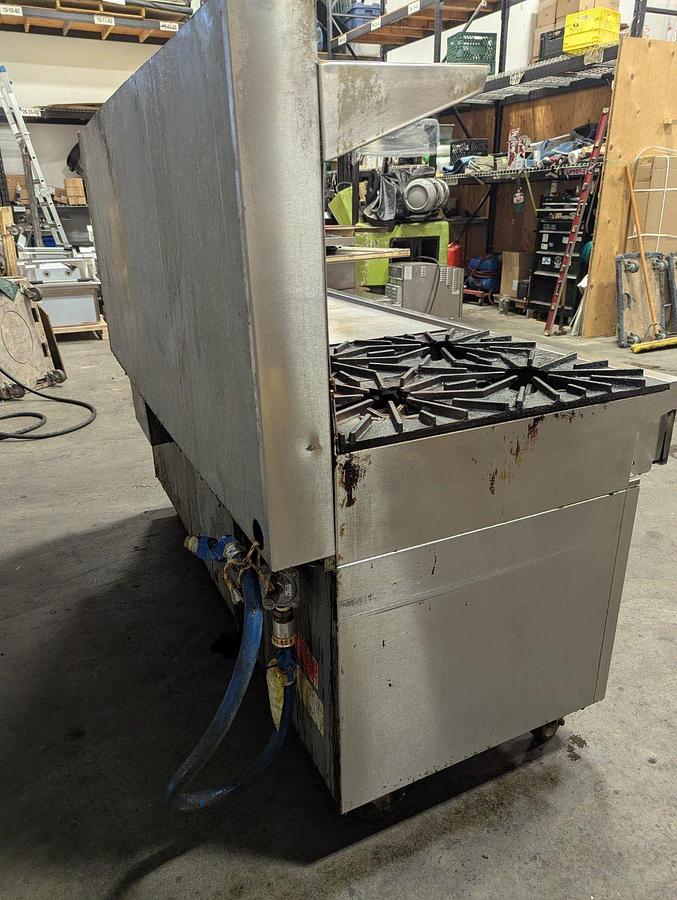 Used  Quest 72" 4 Burner Gas Range w/ 1" Thick Griddle & Standard Ovens - SAVE BIG DOLLARS - TOP QUALITY