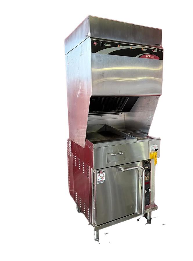 Used Wells ventless wvoc-2hfg 2 stove griddle and oven