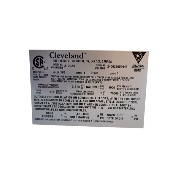 Used Cleveland 21CGA5 Countertop Convection Steamer - Natural Gas