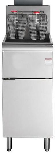 Natural or Liquid Propane 50 lb. Stainless Steel Floor Fryer - 120,000 BTU