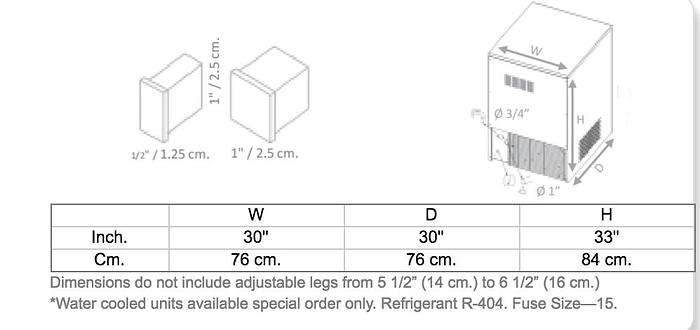 SPIKA NG285 - UNDER COUNTER ICE MAKER