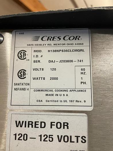 Refurbished Crescor Heated Cabinet