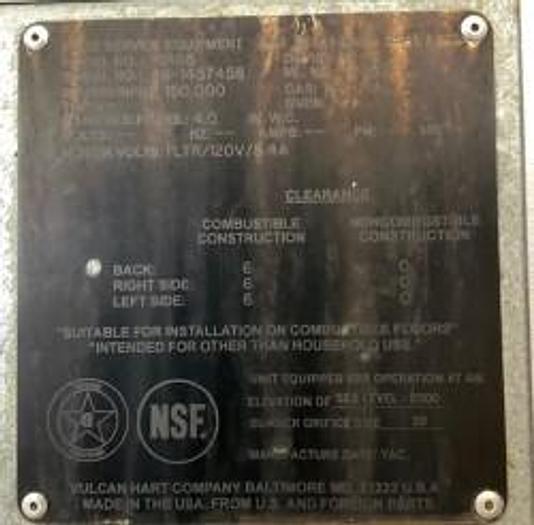 Refurbished Vulcan Double 65lb Natural Gas Fryer & Dump Station 1GR65