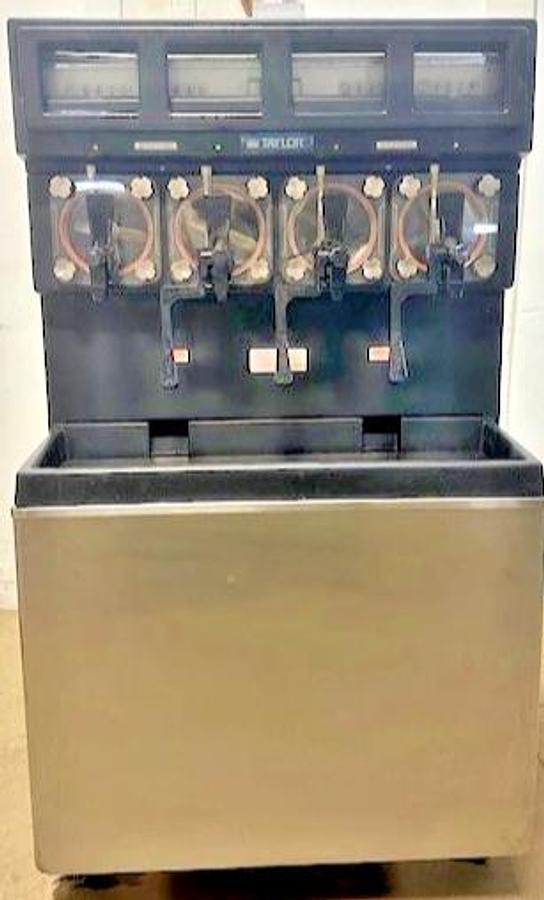 Used TAYLOR 349-27" W COOLED 4FLAVOUR CARBONATED FROZEN BEVERAGE SLUSHIE MACHINE 1PH