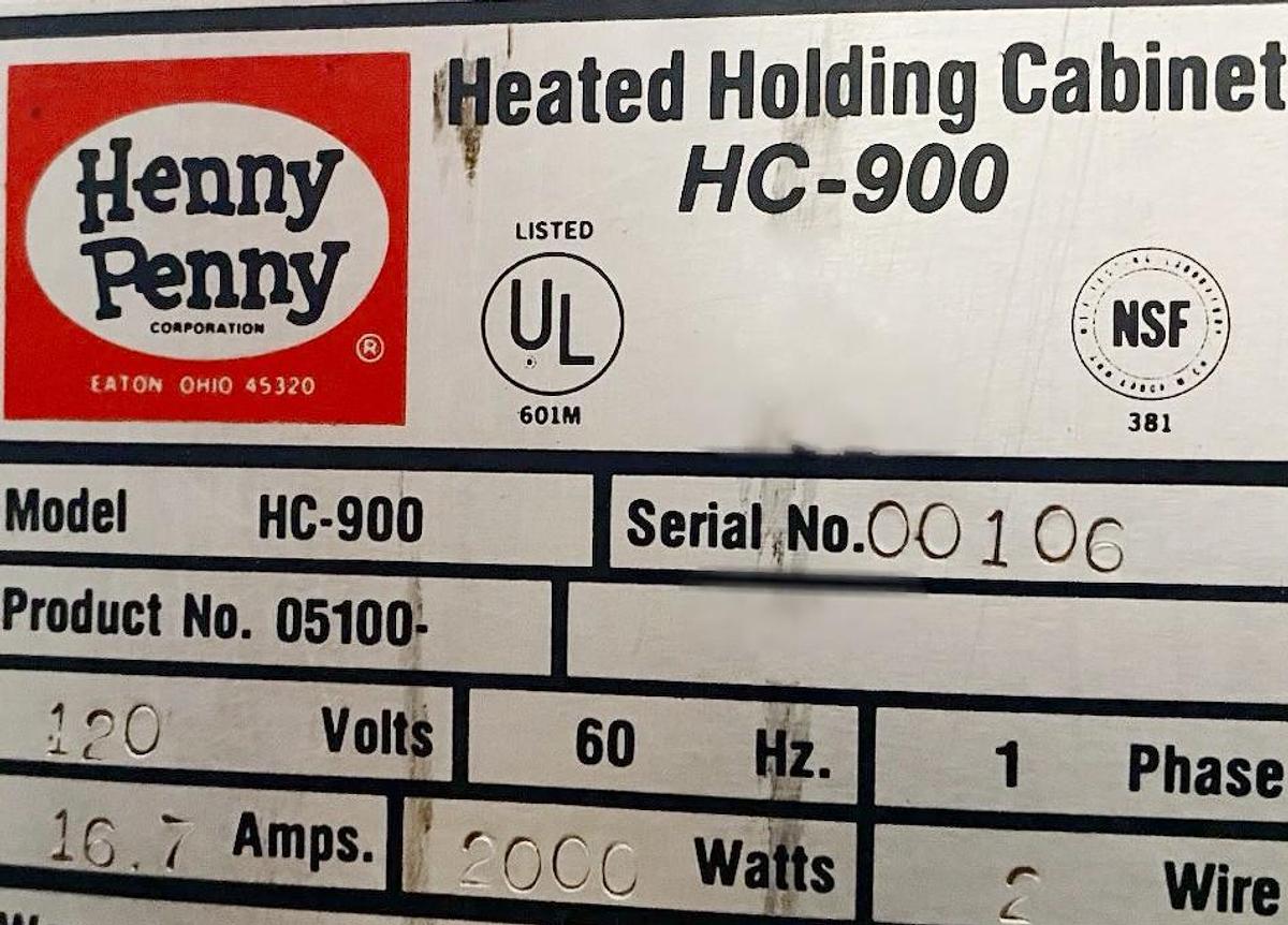 Used Henny Penny HC900 Heated Holding Cabinet