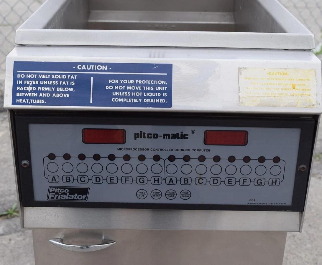 Used Pitco Matic Frialator 14 Commercial Restaurant fryer Gas Fired Deep Fat Food - NEAR NEW CONDITION