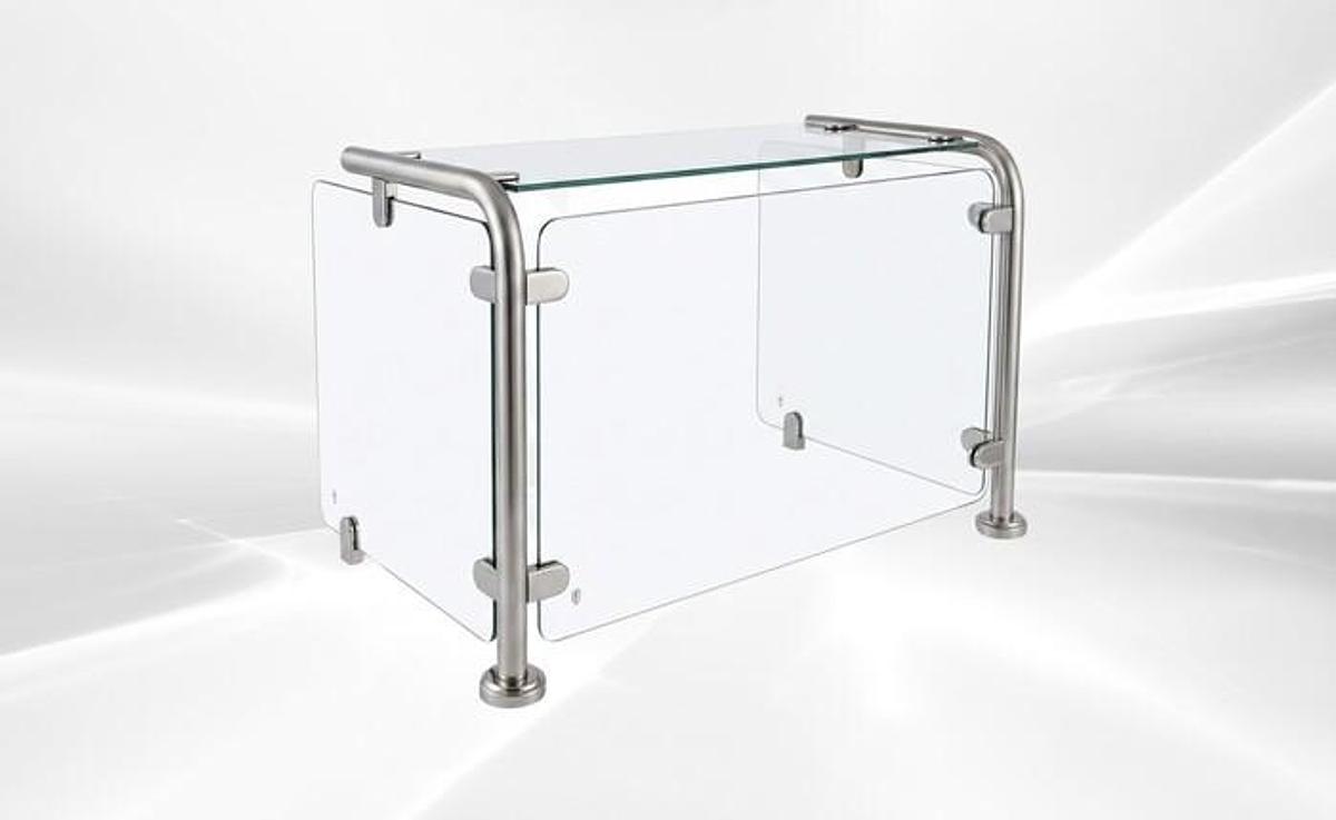 Sneeze guards - glass with metal frame  - 5 sizes to choose from 
