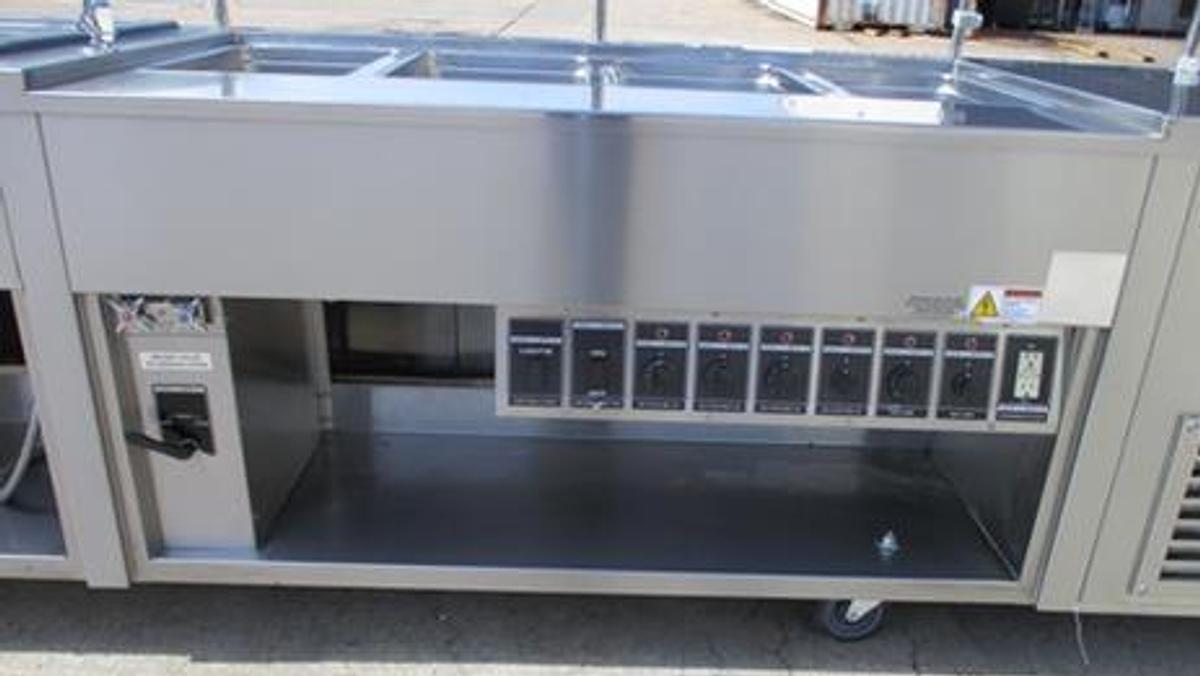 Used Hot and cold buffet station 159" long