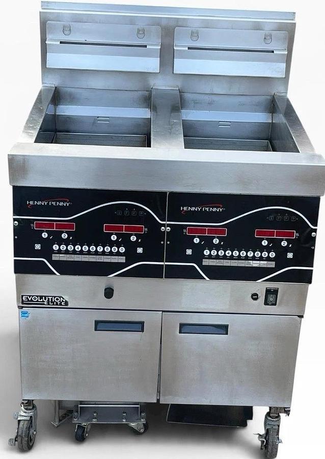 Used Henny Penny EEG-242 Evolution Elite Gas Open Fryer Natural Gas 2 Bay