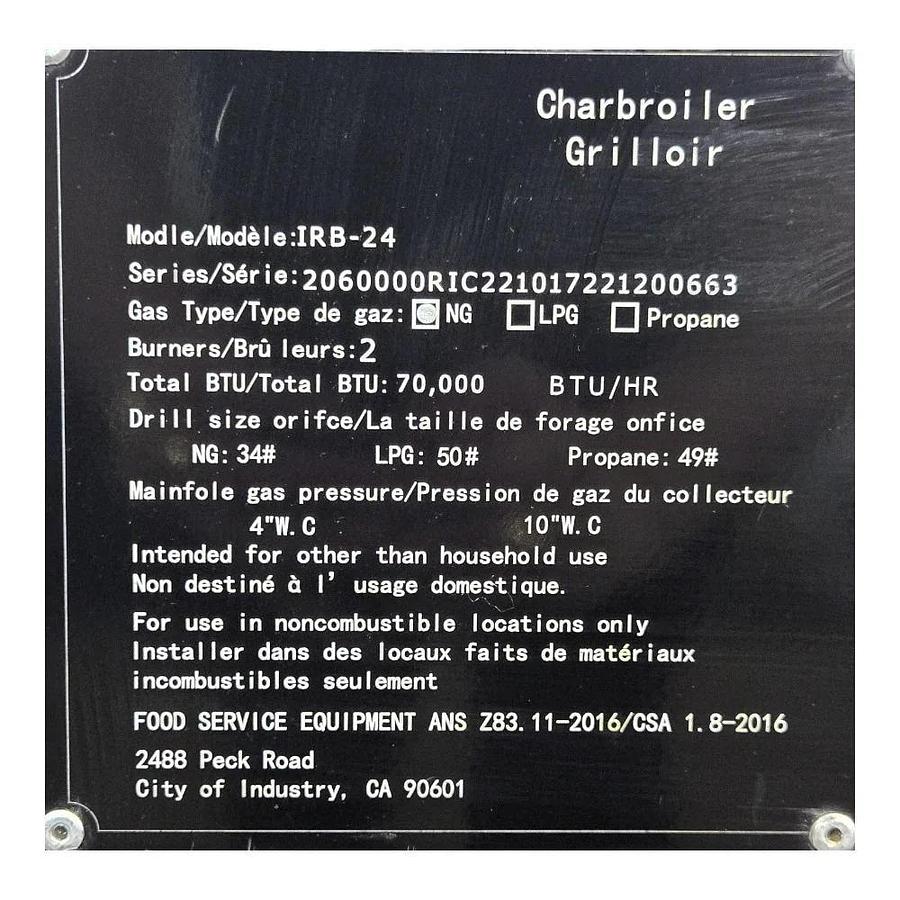 Used Ikon IRB-24 Countertop Radiant Broiler - Natural Gas