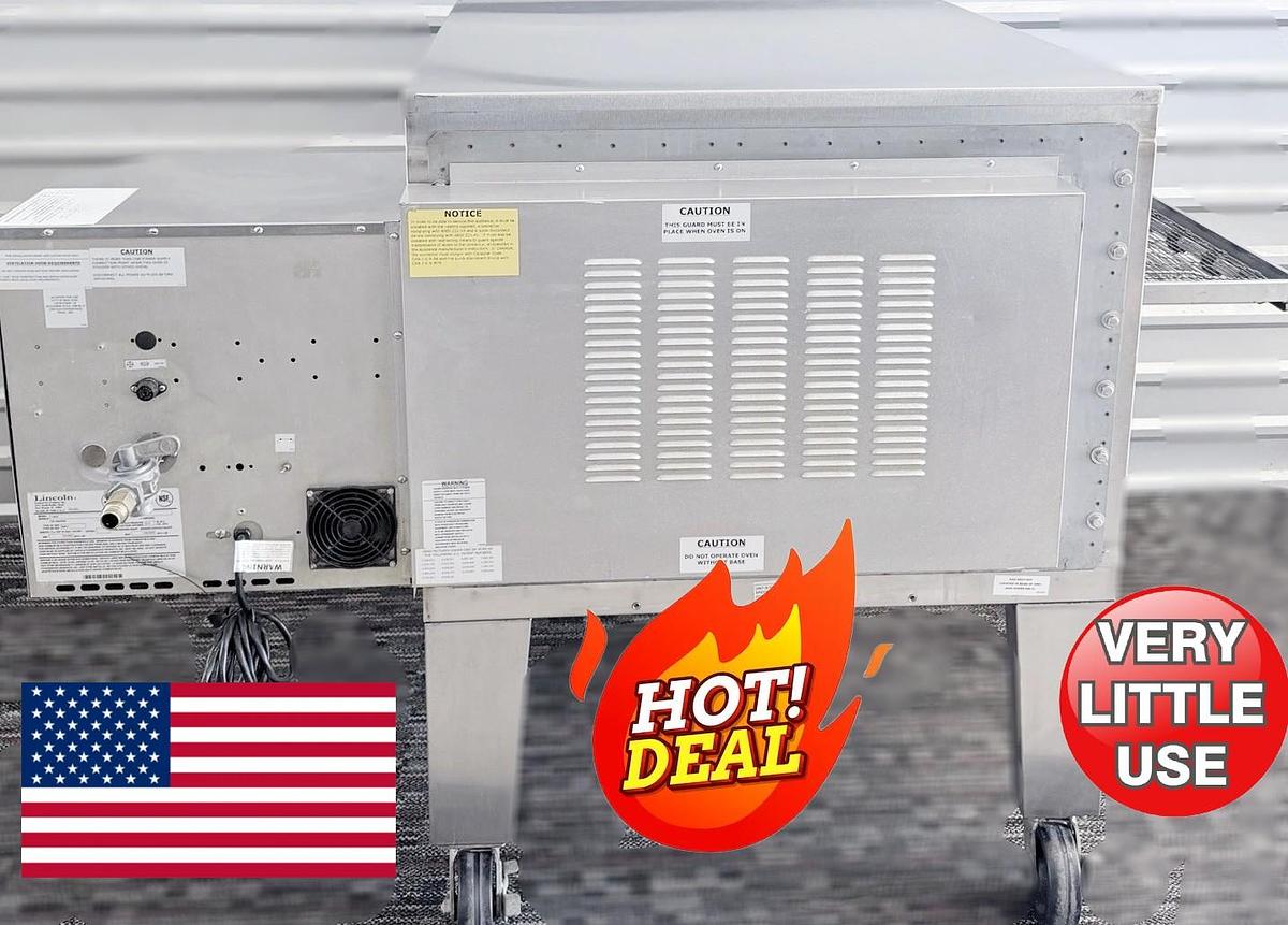 Used incoln Impinger 1450 Single Deck Gas Fired Conveyor Pizza Oven