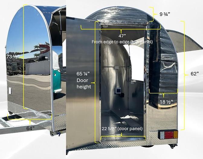 77 in Billy Food Vending Trailer Mobile Concession Both windows FT27