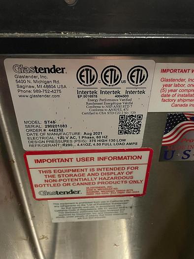 Refurbished Bottle Cooler | Glastender | Model # ST48