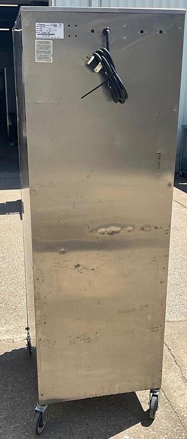 Used Alto Shaam heated food warmer cabinet on casters