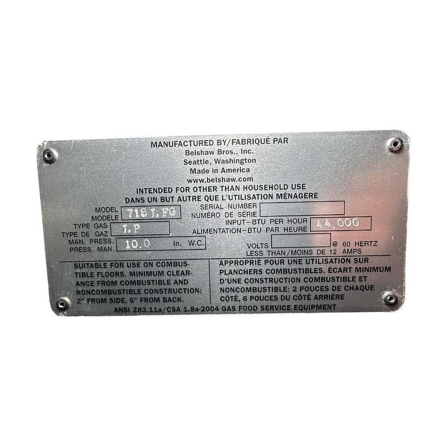 Used Belshaw 718LFG Donut Fryer - Gas - like brand new