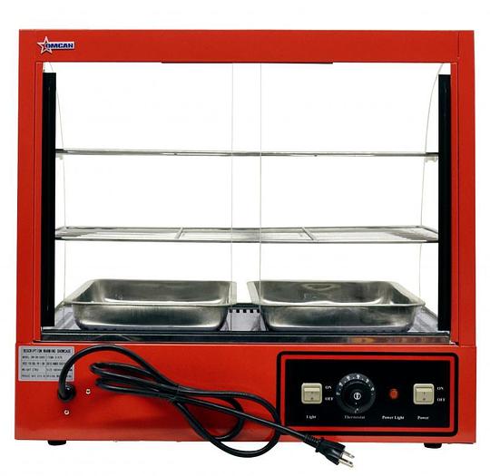 26-inch Curved Glass Display Warmer with 1.2 kW