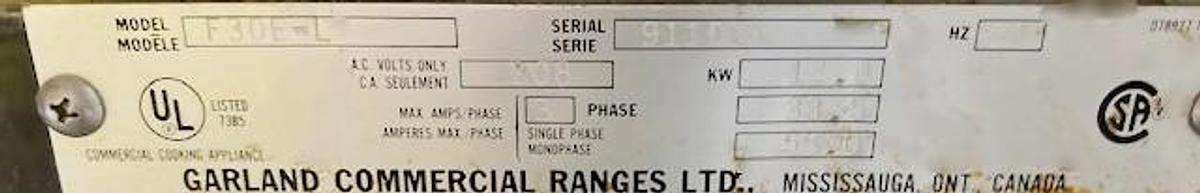 Refurbished GARLAND F30E-L ELECTRIC TILTING SKILLET, 208V 3PH