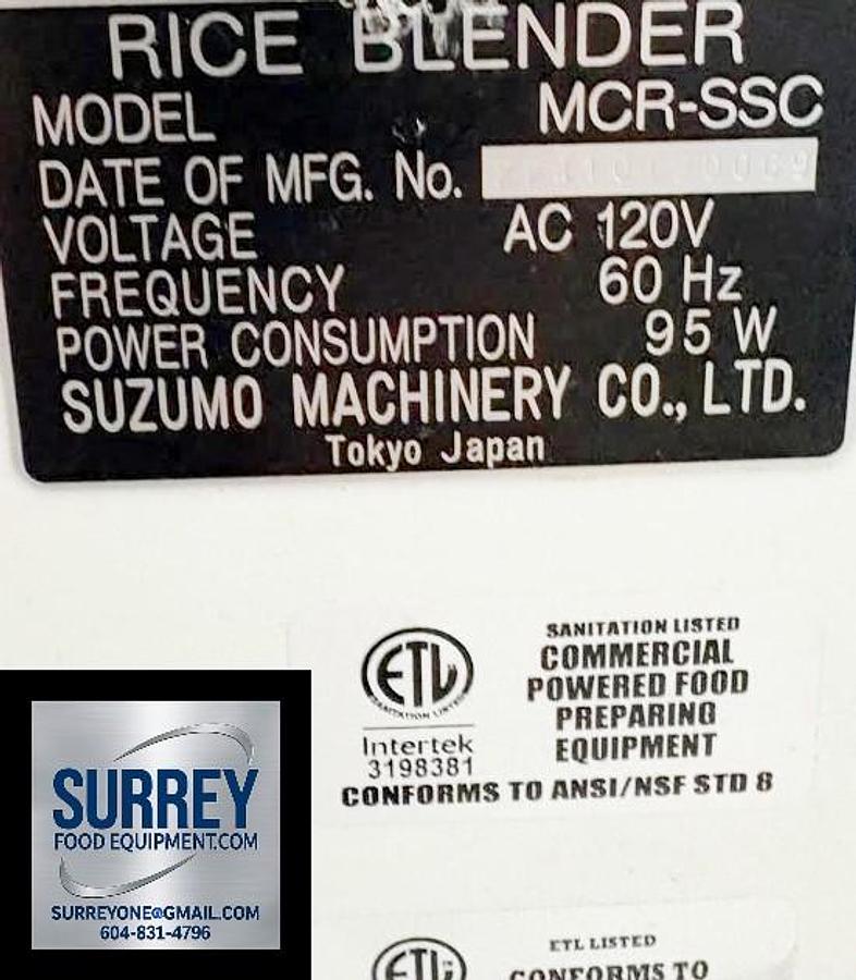 Used Suzumo Sushi rice mixer machine