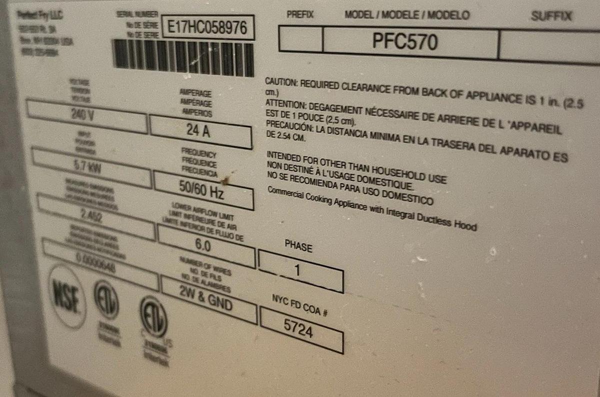 Refurbished Perfect Fry PFC570 Fully Automatic Ventless Deep Fryer - excellent condition