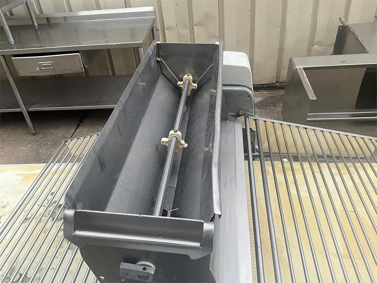 Used Rondo butterfly sheeter with flour duster