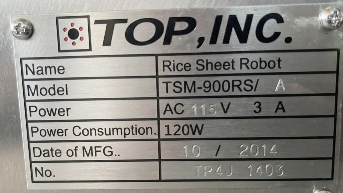 Used X Top Sushi Rice Sheeter Machine -