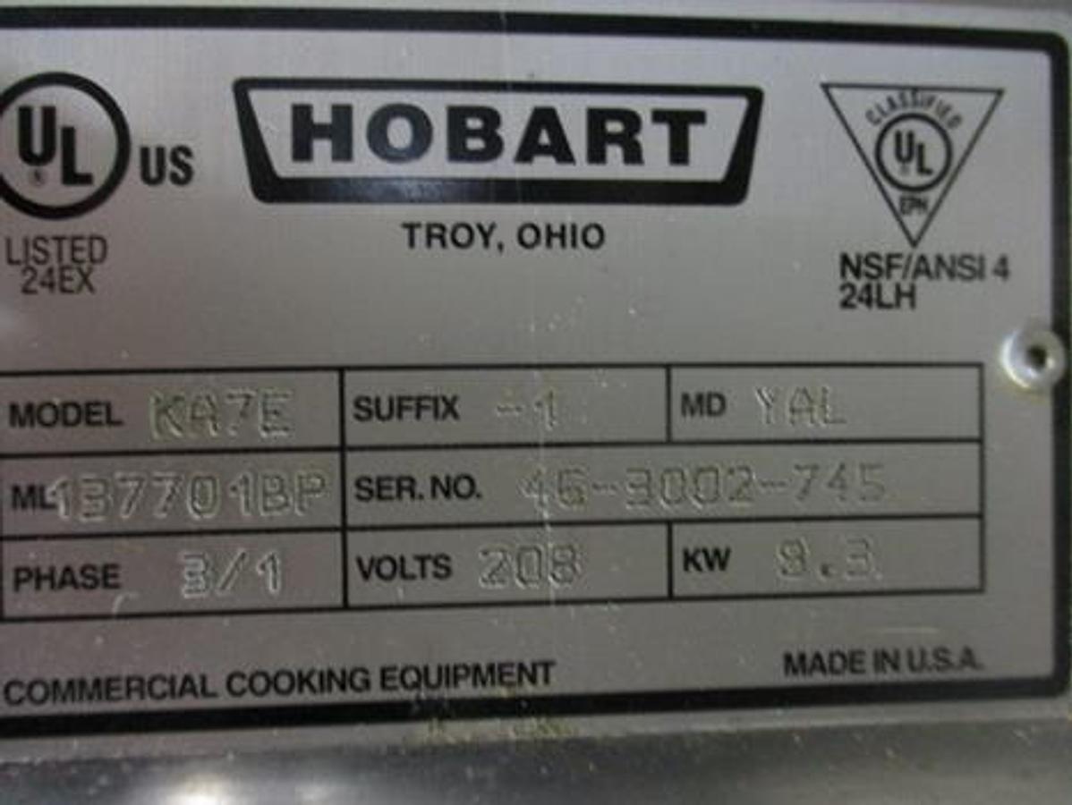 Used Hobart Model KA7E Electric Self Clean Pass Thru Rotisserie Oven On Casters, Good Condition, Removed From Working Grocery Store,!