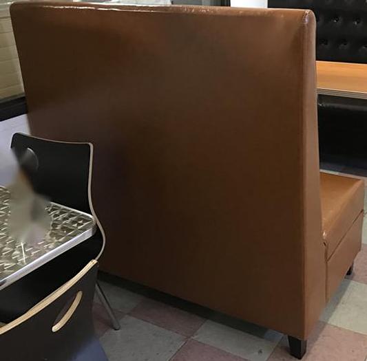 Brown flat viynl booth