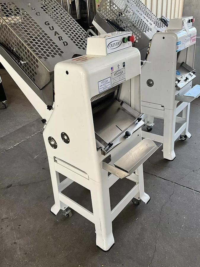Used 2019 Oliver Gravity Feed Bakery Bread Slicer 797-32NC w/ Pro Guard Artisan Bread
