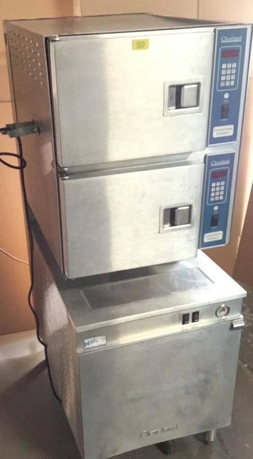 Used Cleveland Range 24CGM200 Commercial Gas Convection Steamer 2 Compartment