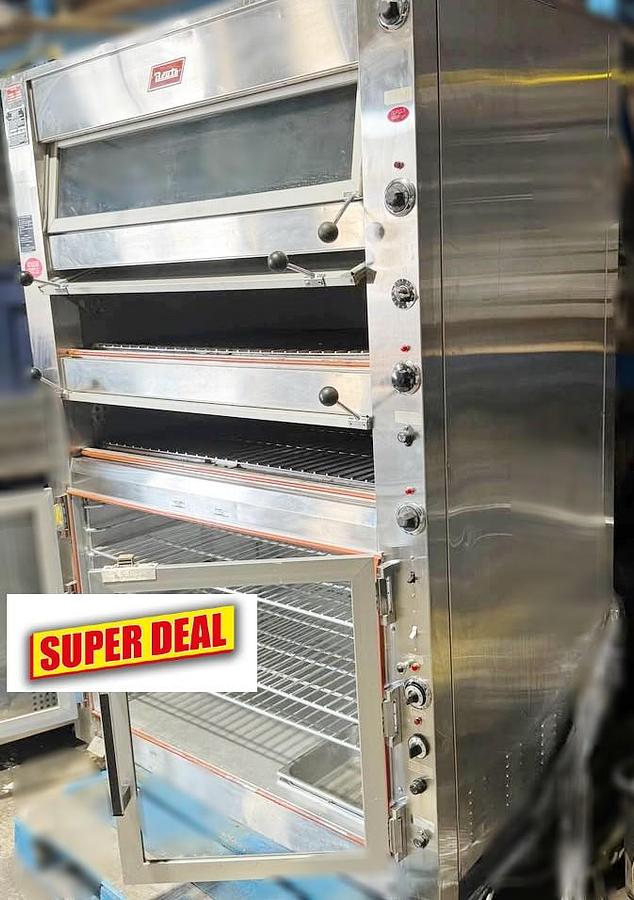 Used Brute 3 deck electric baking oven - with proofer below - excellent condition - SEE VIDEO