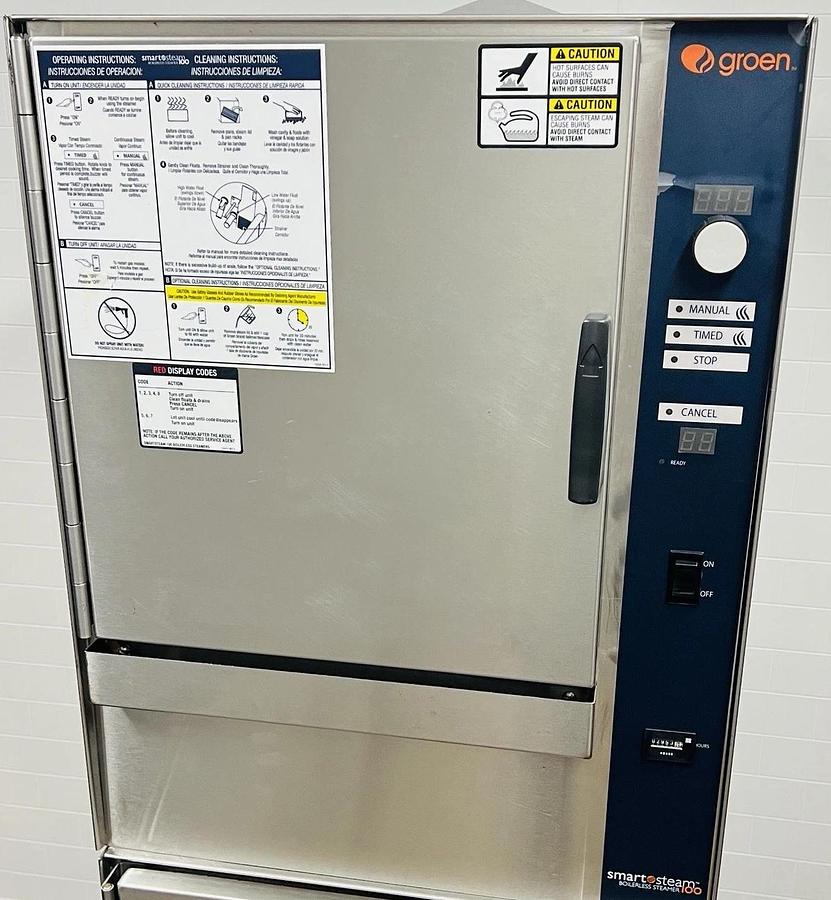 Used Groen SmartSteam 100 Double Natural Gas Boilerless Convection Steamer (2) SSB-5G