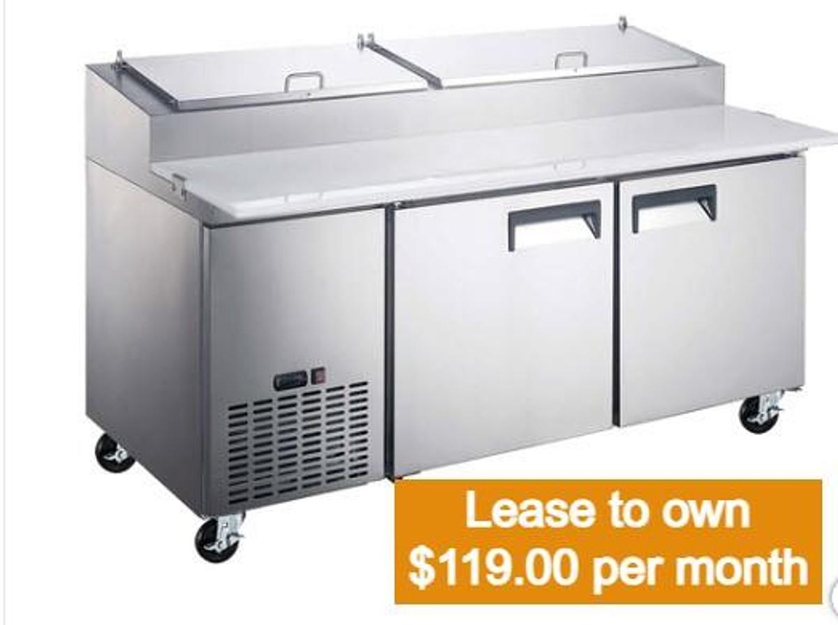 Used 71" 3 DOOR PIZZA PREP TABLE