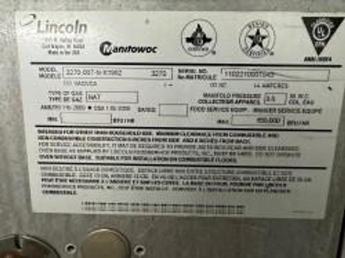 Refurbished Lincoln Impinger 3270 Double Gas Pizza Conveyor Oven