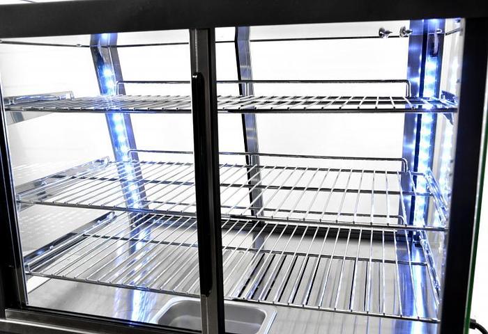 26-inch Display Warmer with 96 L capacity and Front and Back Doors