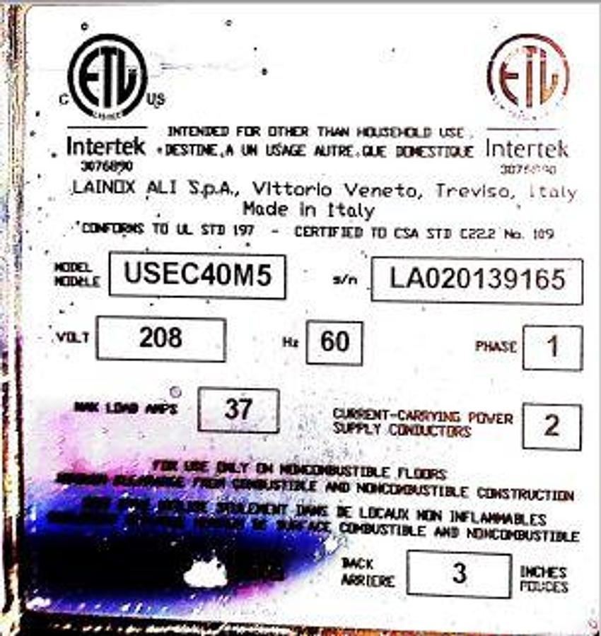 Used Turbofan EC40M5 Combi Oven