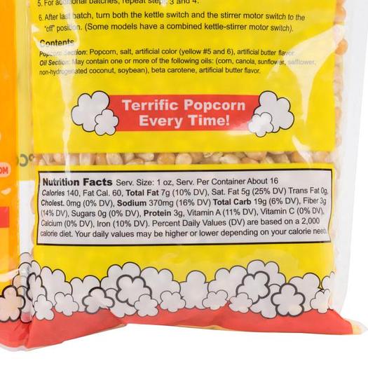 Carnival King All-In-One Popcorn Kit for 12 oz. to 14 oz. Popper - 24/Case