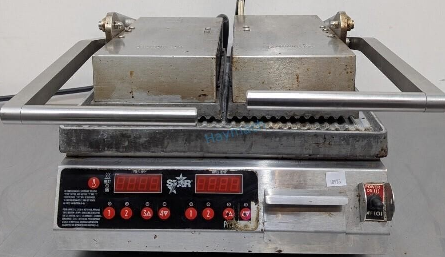 Used STAR 9D-PGT14DTHA120 SPLIT-TOP PANINI GRILL, 120V,