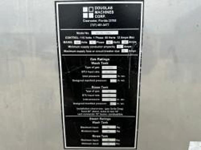 Refurbished Douglas Gas Pot & Pan & Washer SD20 W/Sprayer, Rack, & Fan
