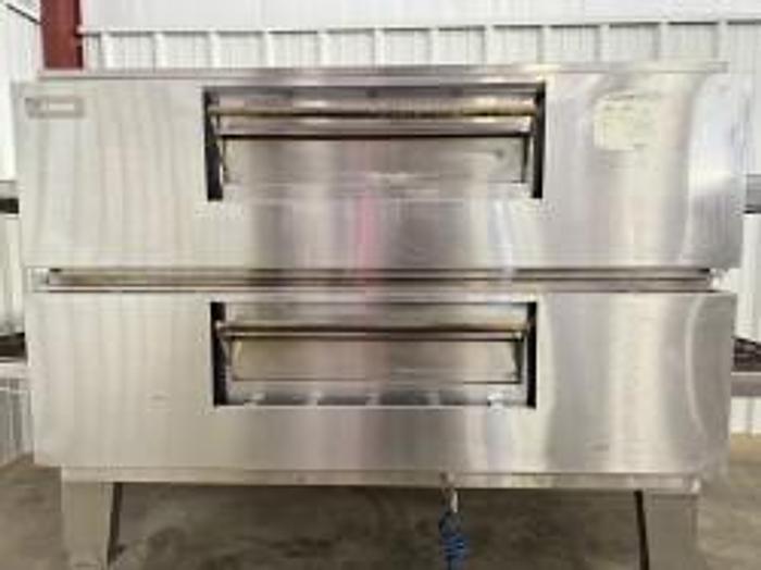 Refurbished Lincoln Impinger 3270 Double Gas Pizza Conveyor Oven
