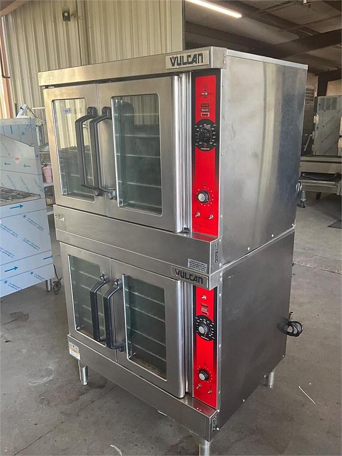 Used Vulcan gas double stack convection oven